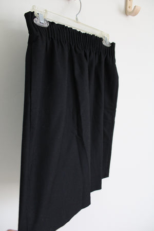 NEW J.Crew Black Cinch Waist Wool Blend Skirt | 0
