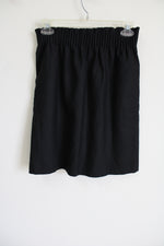 NEW J.Crew Black Cinch Waist Wool Blend Skirt | 0