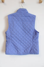 Talbots Blue Full Zip Quilted Vest | M
