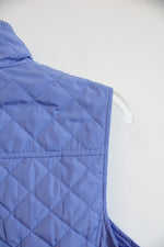 Talbots Blue Full Zip Quilted Vest | M