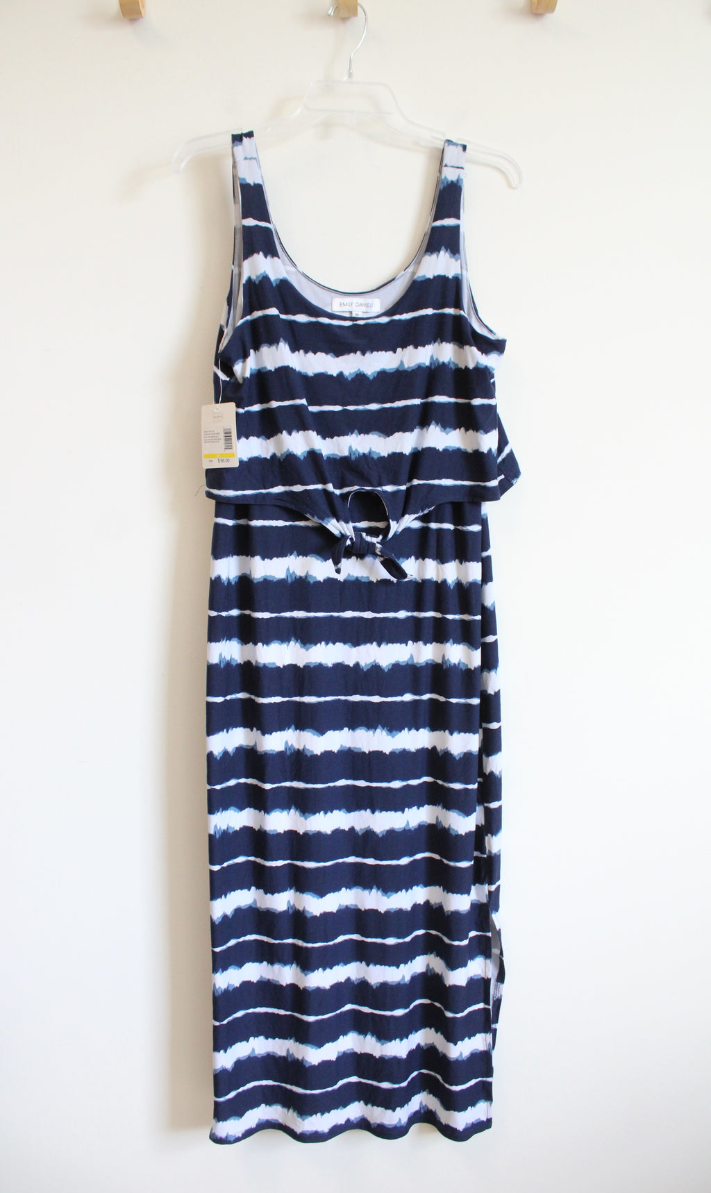NEW Emily Daniels Blue & White Striped Maxi Dress | M