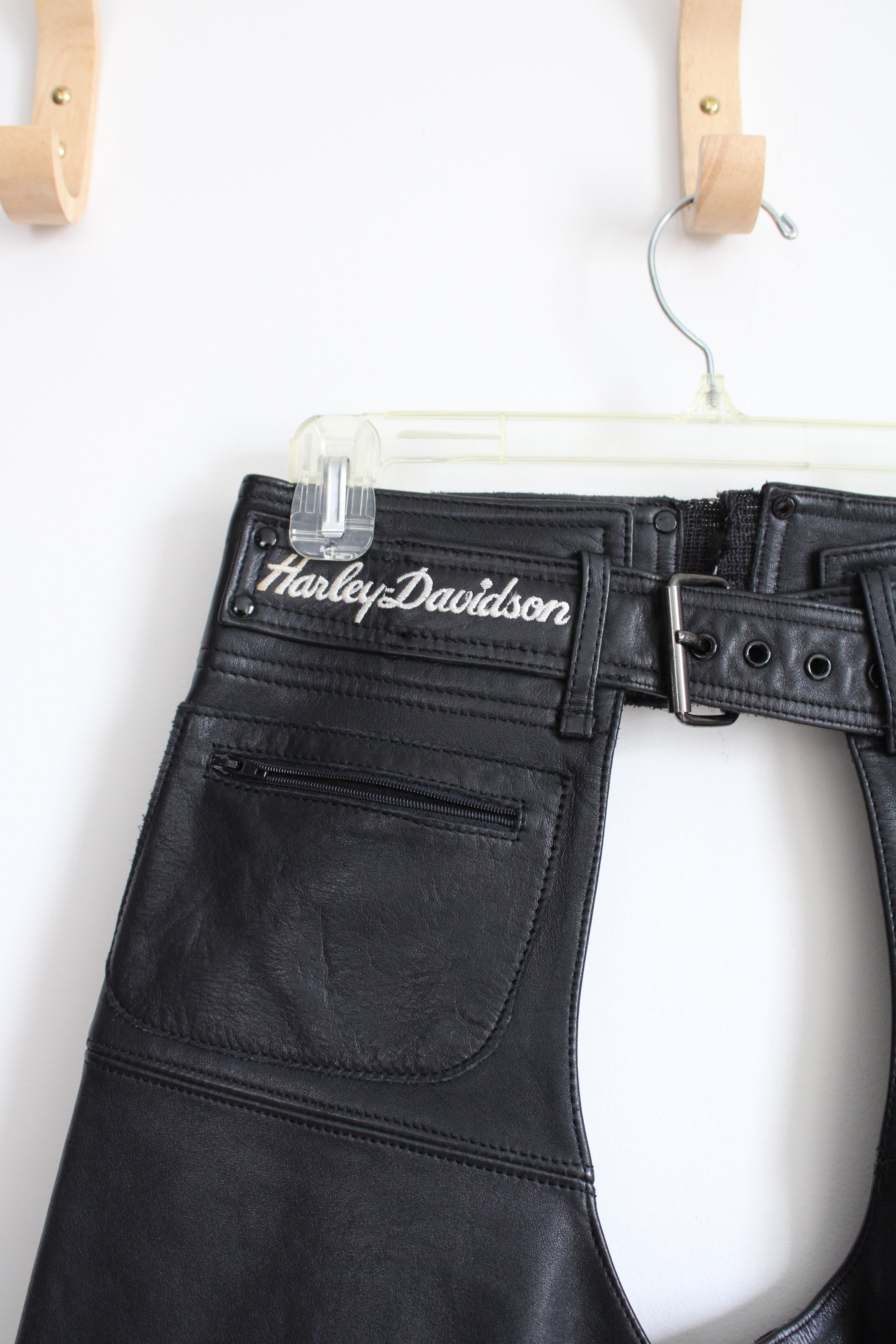 Harley-Davidson Black Leather Chaps | M