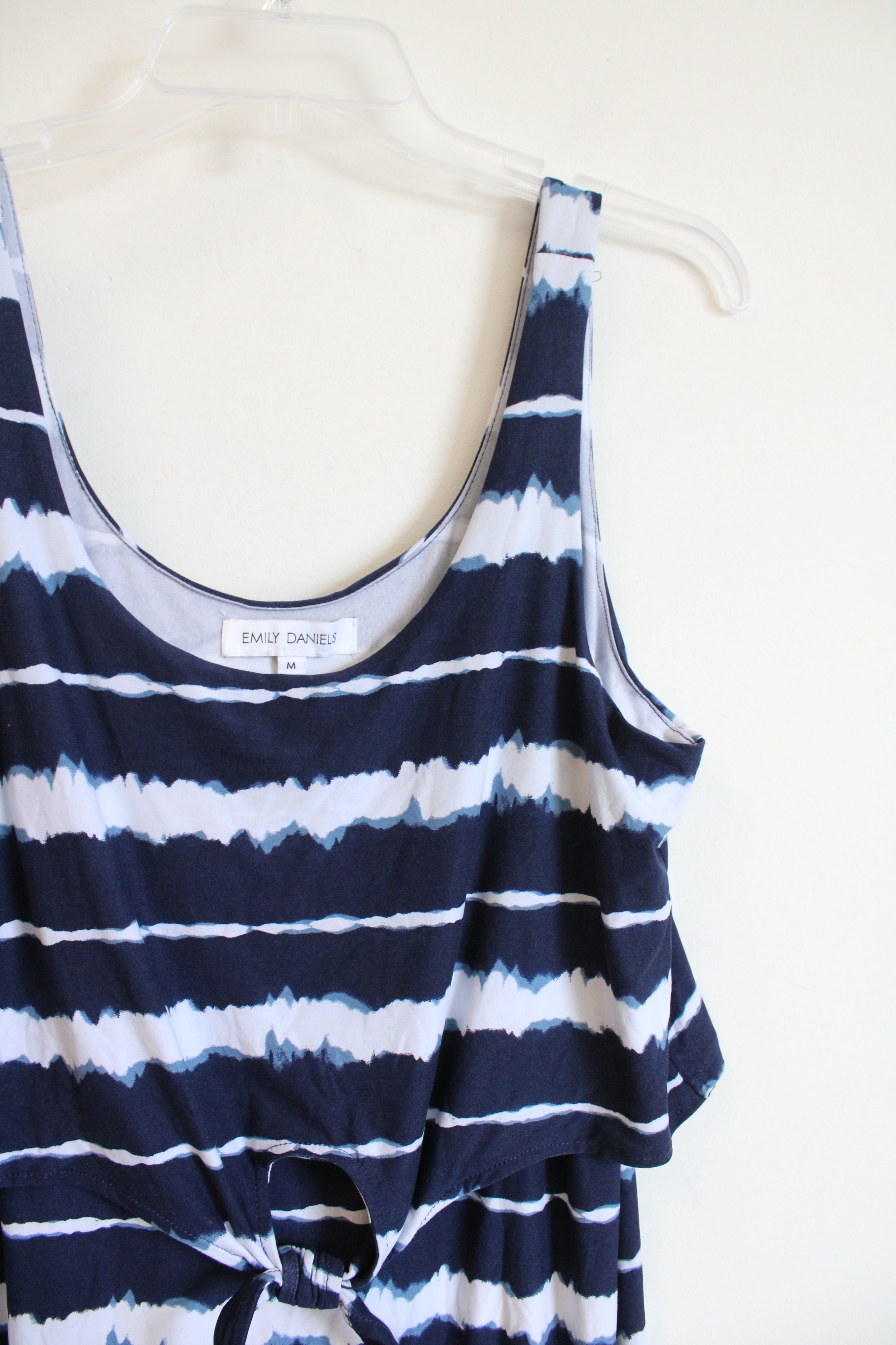 NEW Emily Daniels Blue & White Striped Maxi Dress | M