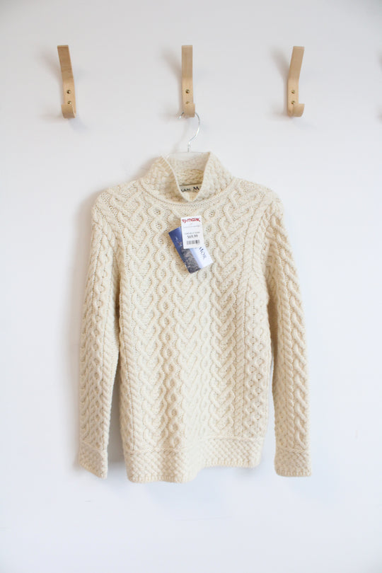 NEW Aran Mor White Woolen Sweater | S