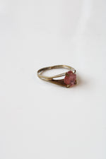 Sterling Silver Pink Stone Ring | Size 5.5