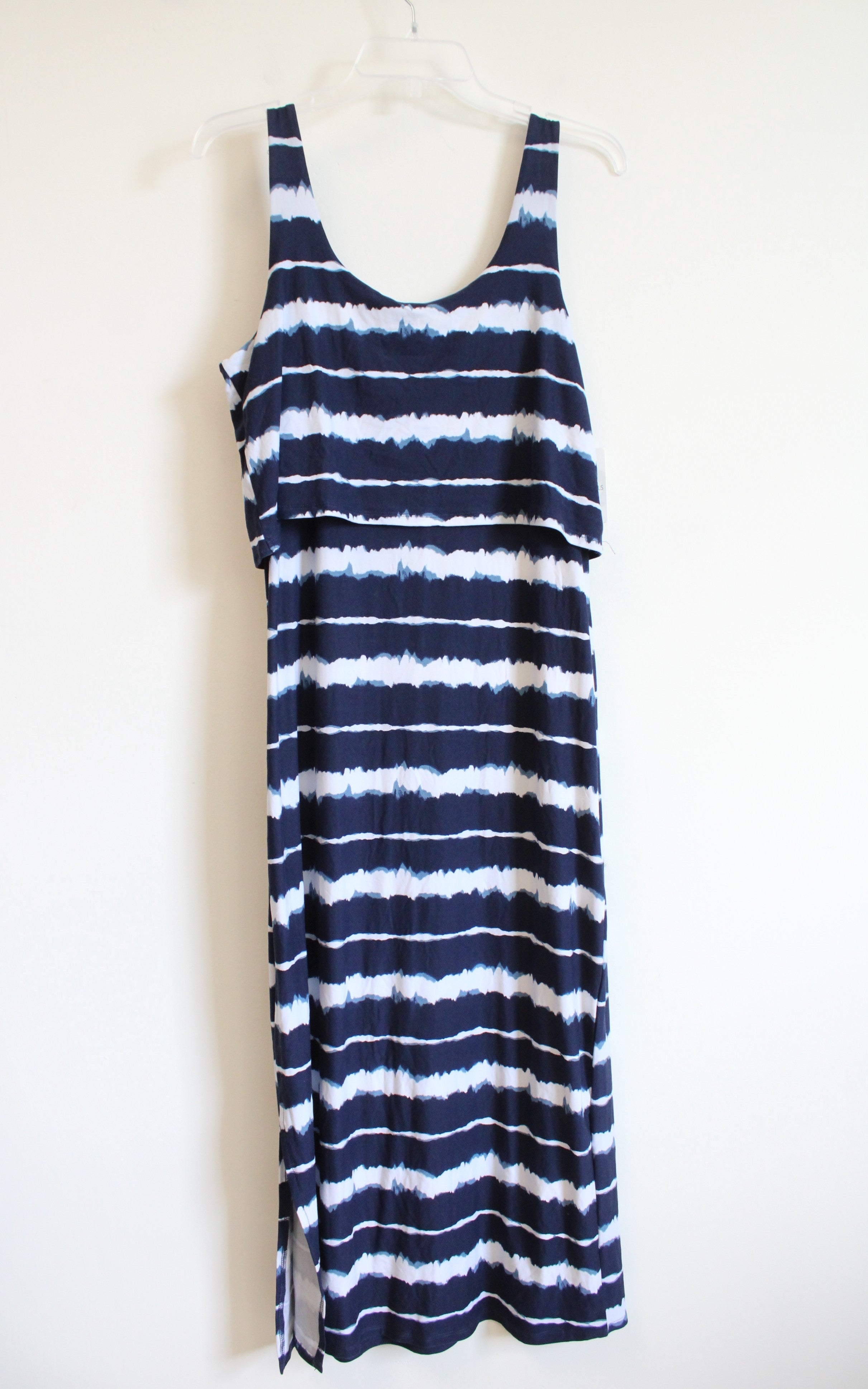 NEW Emily Daniels Blue & White Striped Maxi Dress | M