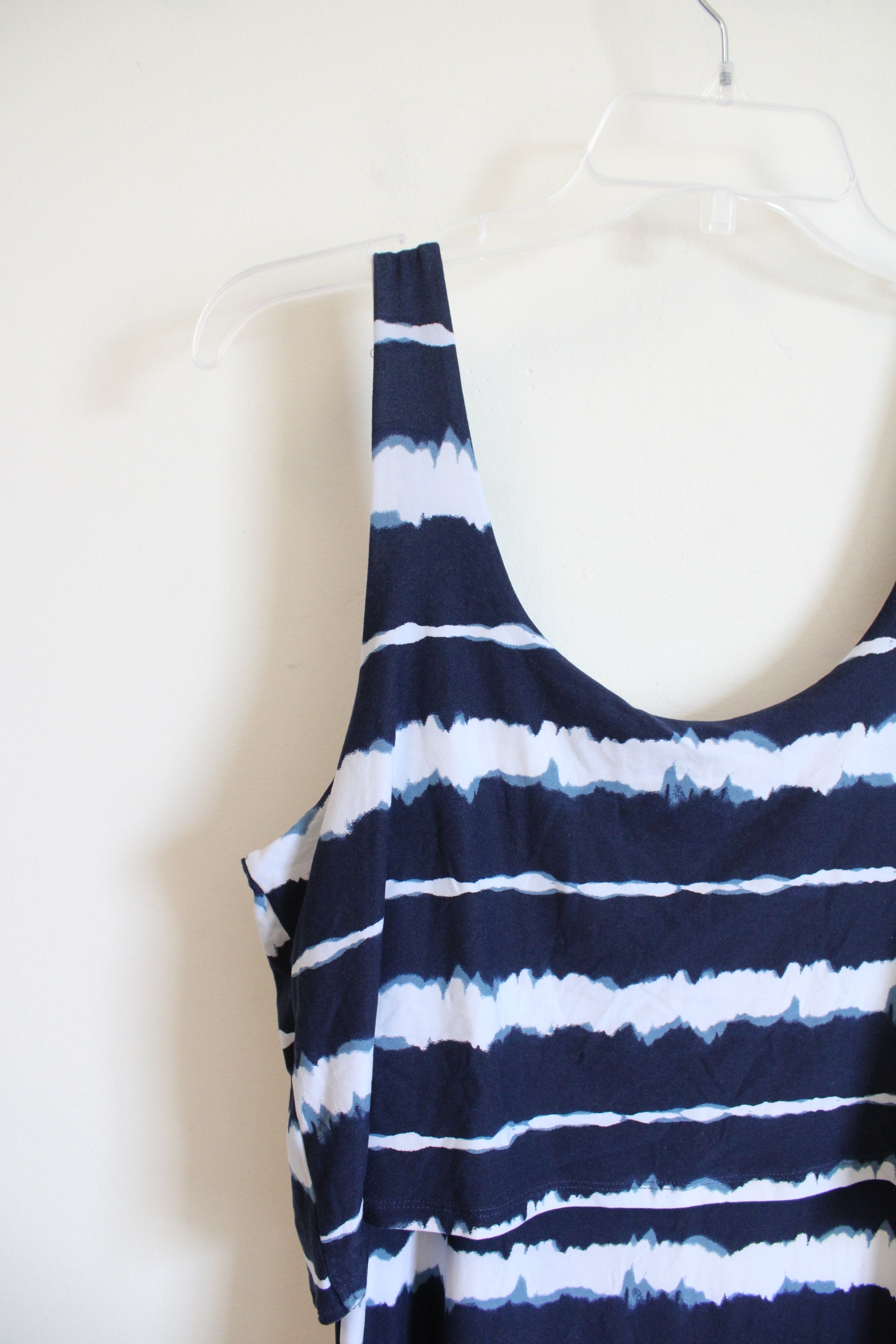 NEW Emily Daniels Blue & White Striped Maxi Dress | M