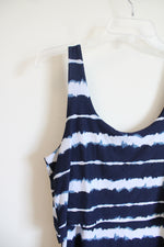 NEW Emily Daniels Blue & White Striped Maxi Dress | M