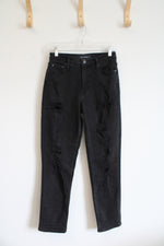 Aeropostale Black Distressed Mom Jeans | 2R