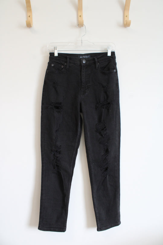 Aeropostale Black Distressed Mom Jeans | 2R