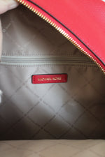 Michael Kors Red Medium Zip Backpack
