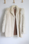 Madaras Fashion's Finest Vintage White Fox Fur Coat | L