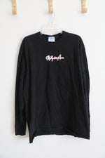 Champion Black Logo Long Sleeved Shirt | XL