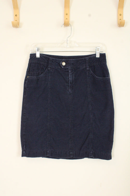 Faded Glory Navy Blue Corduroy Skirt | 4