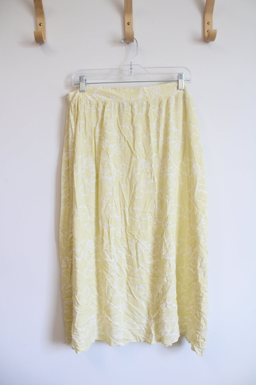 NEW Nine West Yellow & White Floral Midi Skirt | XL