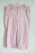 Old Navy Extra High Rise Sky-Hi Wide Leg Pink Jeans | 20