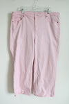 Old Navy Extra High Rise Sky-Hi Wide Leg Pink Jeans | 20