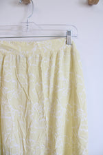 NEW Nine West Yellow & White Floral Midi Skirt | XL