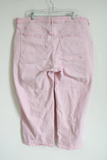 Old Navy Extra High Rise Sky-Hi Wide Leg Pink Jeans | 20