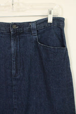 Lee Casuals Dark Wash Denim Maxi Skirt | 10