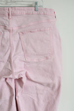 Old Navy Extra High Rise Sky-Hi Wide Leg Pink Jeans | 20