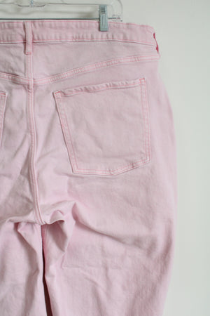 Old Navy Extra High Rise Sky-Hi Wide Leg Pink Jeans | 20