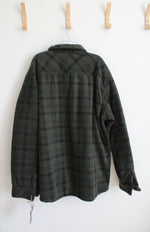 NEW Mountain Ridge Green & Black Fleece Shacket | 4XL Tall