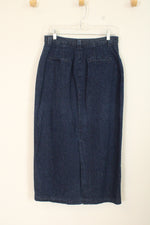 Lee Casuals Dark Wash Denim Maxi Skirt | 10