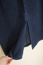 Lee Casuals Dark Wash Denim Maxi Skirt | 10