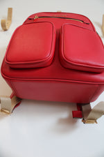 Michael Kors Red Medium Zip Backpack