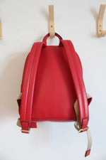 Michael Kors Red Medium Zip Backpack