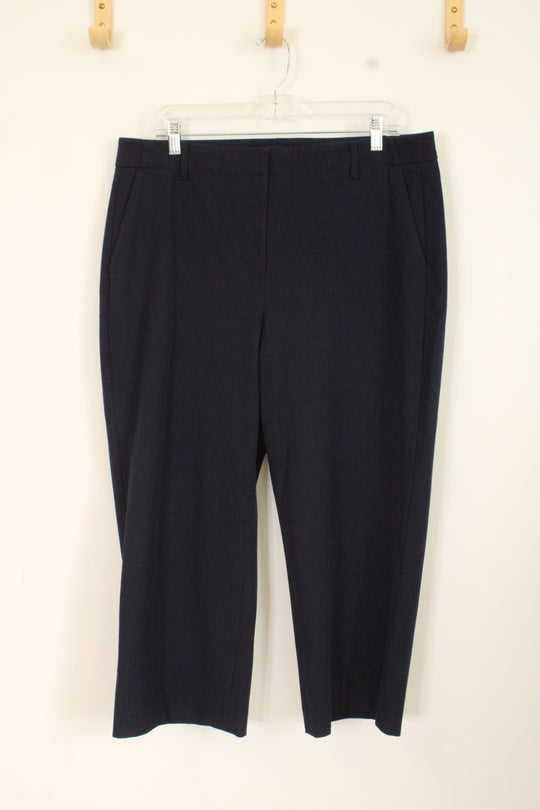 Talbots Navy Blue Chelsea Crop Dress Pants | 14