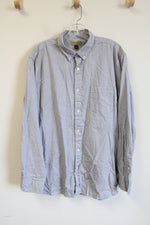 Sonoma Light Gray Button Down Shirt | L
