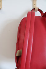 Michael Kors Red Medium Zip Backpack