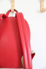 Michael Kors Red Medium Zip Backpack
