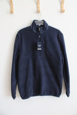 NEW Jos. A. Bank Traveler Tailored Fit Blue 1/4 Zip Fleece Sweatshirt | M