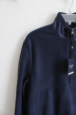 NEW Jos. A. Bank Traveler Tailored Fit Blue 1/4 Zip Fleece Sweatshirt | M
