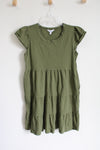 Time And Tru Olive Green Tiered Dress | M (8/10)