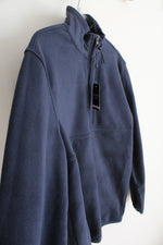 NEW Jos. A. Bank Traveler Tailored Fit Blue 1/4 Zip Fleece Sweatshirt | M