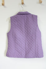 Scandia Woods Purple Quilted Zip Up Vest | M
