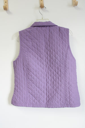 Scandia Woods Purple Quilted Zip Up Vest | M