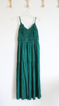 NEW Dorkuritu Emerald Green Lace Bodice Maxi Dress | M