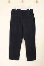Sonoma High-Rise Curvy Straight leg Dark Blue Jeans | 14