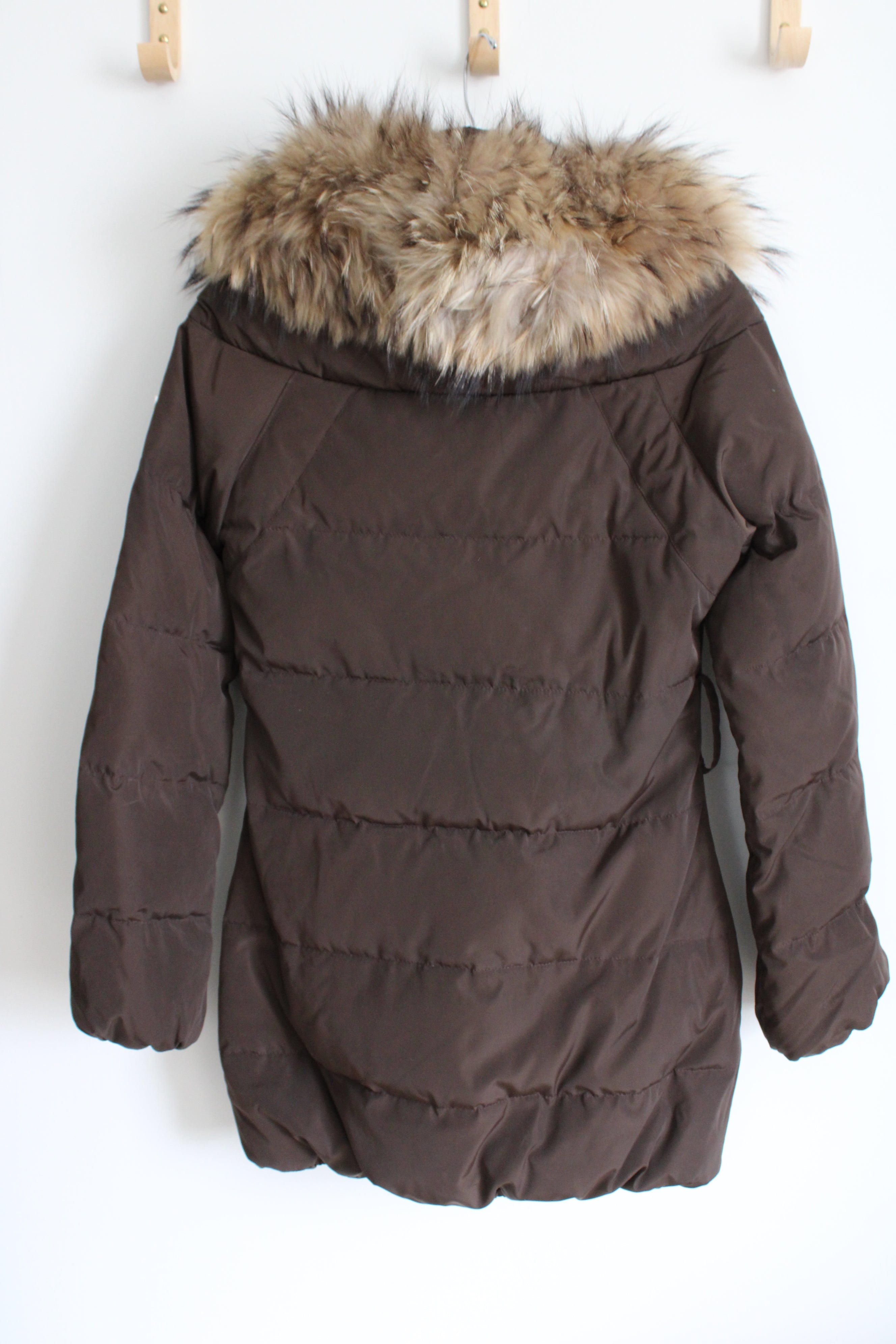 Moncler Brown Down Feather Filled Puffer Coat | S