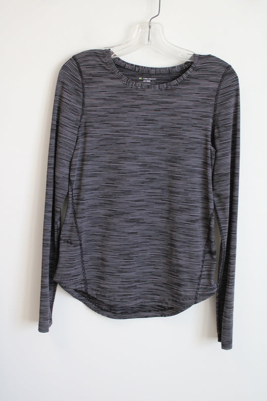 TekGear Black & White Striped Long Sleeved Shirt | XS