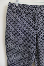 White House Black Market Patterned Slim Ankle Pant | 10