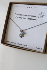 Sterling Silver & Swarovski Crystal Snowflake Necklace