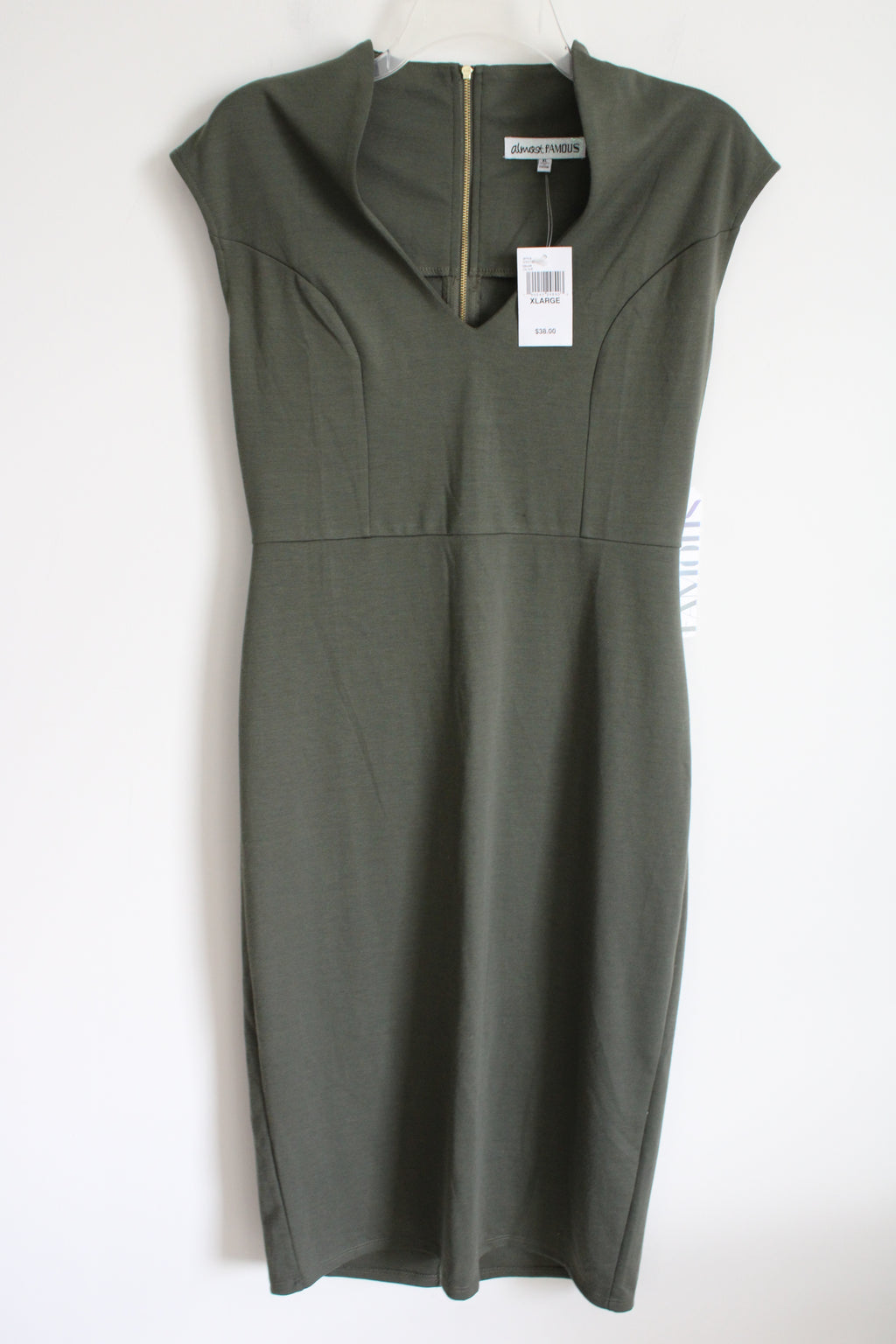 NEW Almost Famous Olive Green Midi Dress | XL
