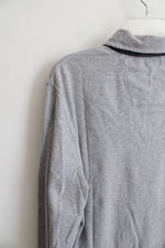 Nautica A Bit Trimmer Gray Collared Henley | L