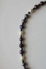 Genuine Black & Purple Pearl Necklace